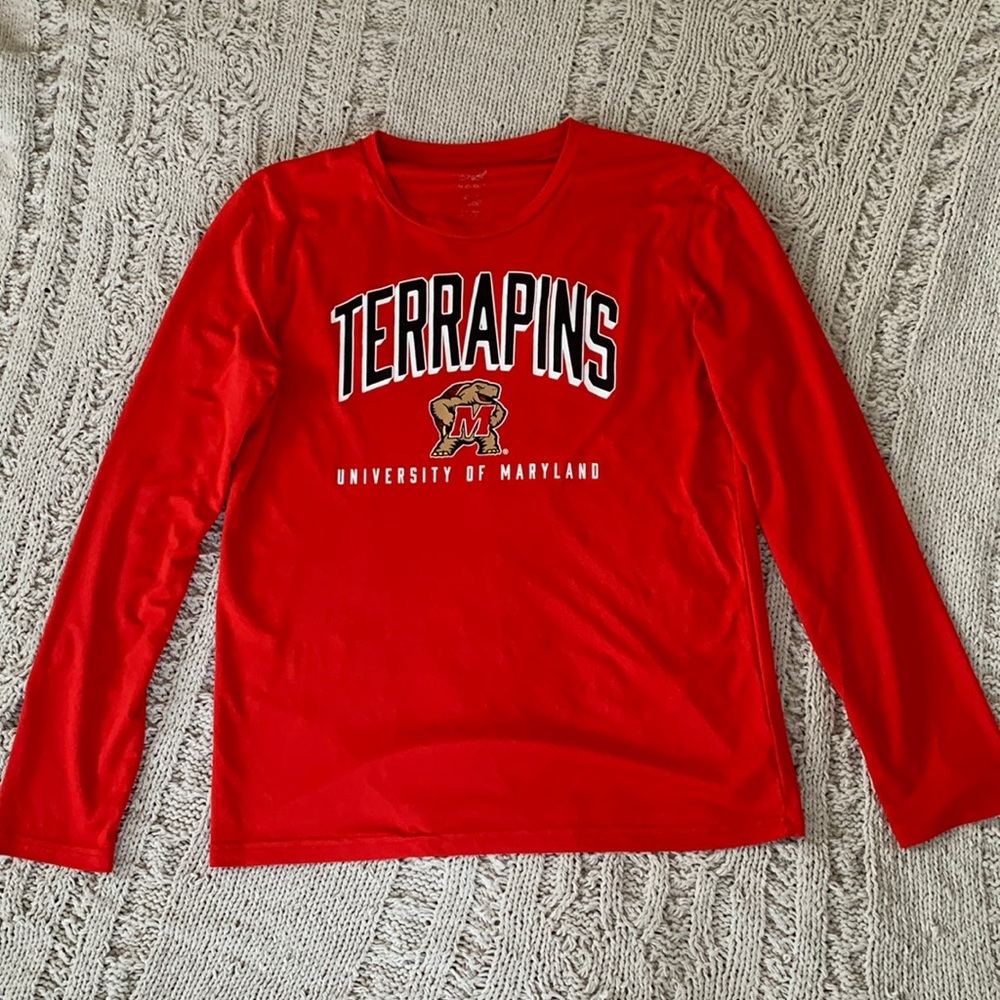 Long sleeve, athletic Maryland Terrapins shirt